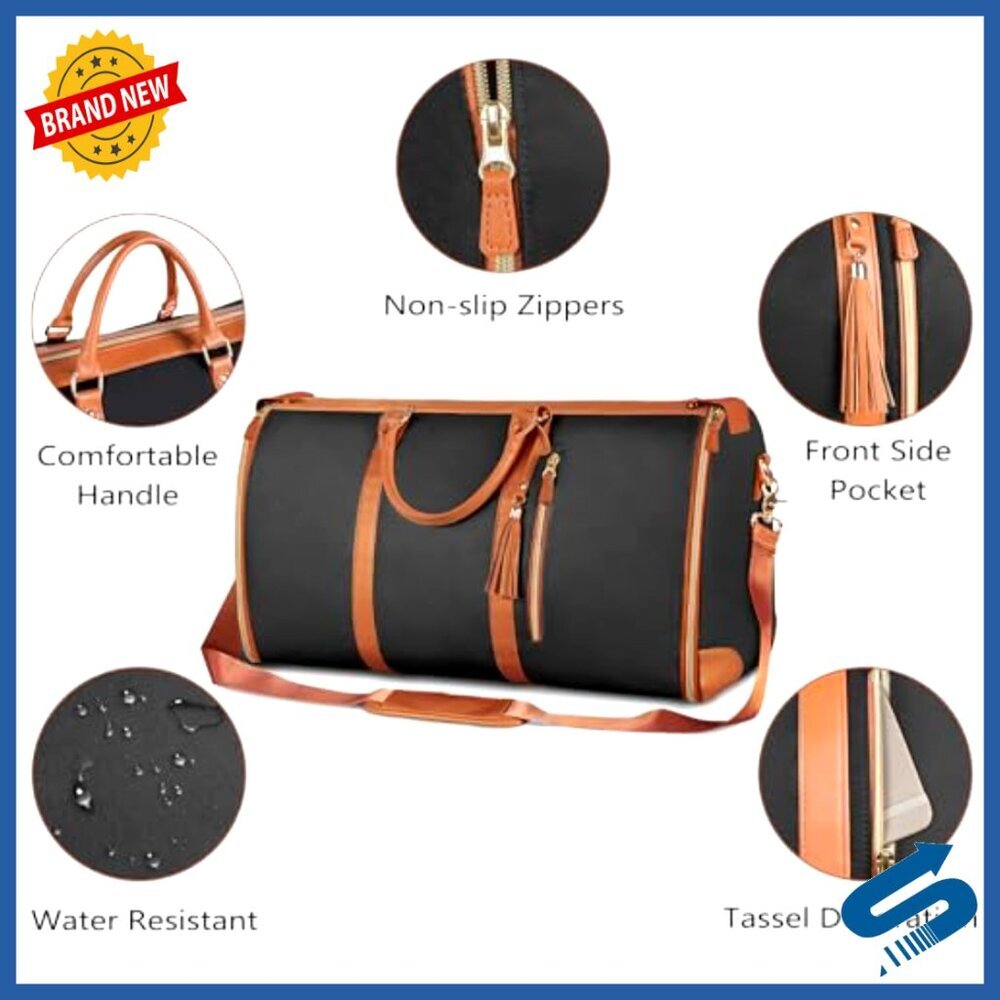 Large Water Resistant Convertible Garment Duffle Bag with Shoe Pouch - Picture 5 of 7